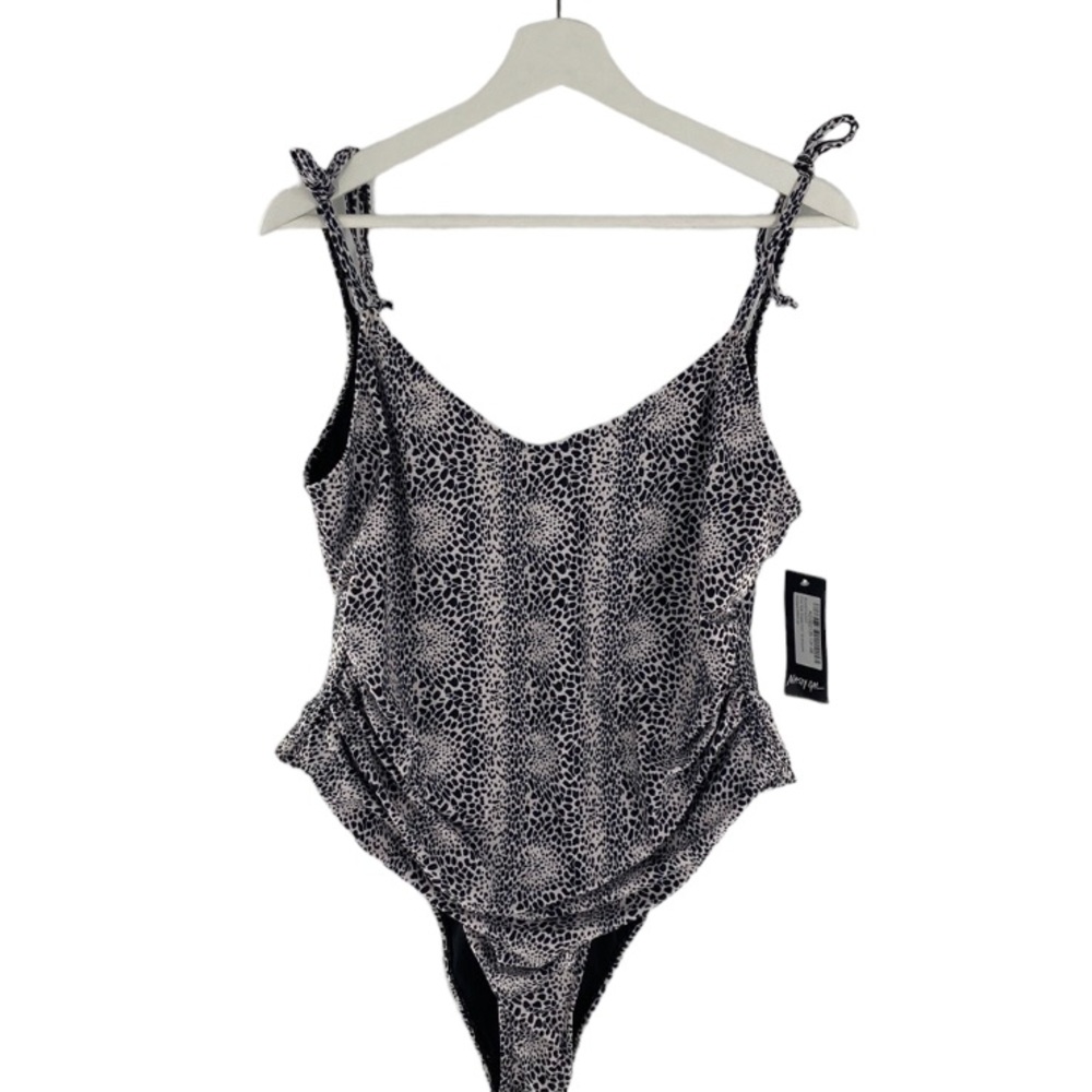 Nasty Gal Snake Print Tie Shoulder One-piece Swimsuit Women’s Size 16 New
